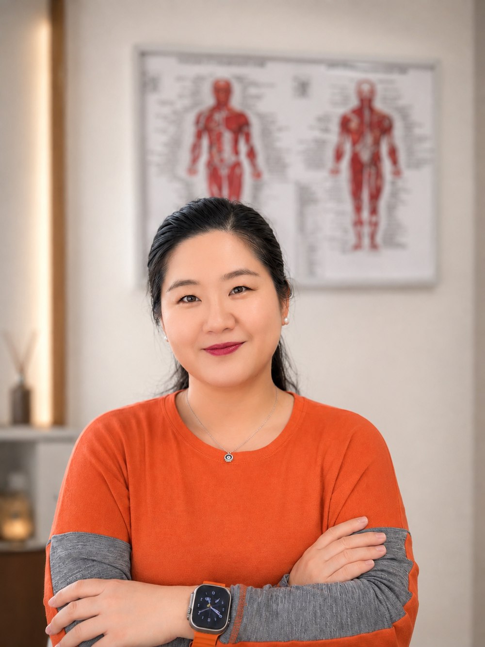 Cloris, registered Chinese medicine practitioner and founder of Aroma Acupuncture, in her Browns Bay clinic.